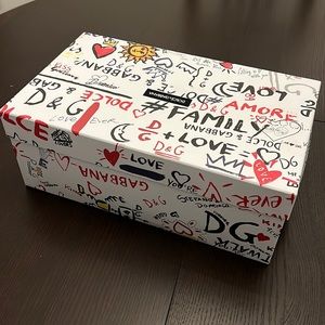 Red and White Dolce and Gabbana sneakers